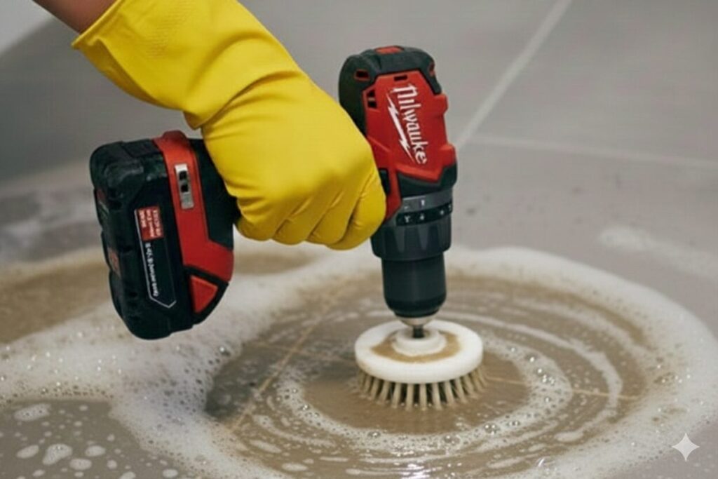 How to Clean Grout With a Drill Brush 1763669589800